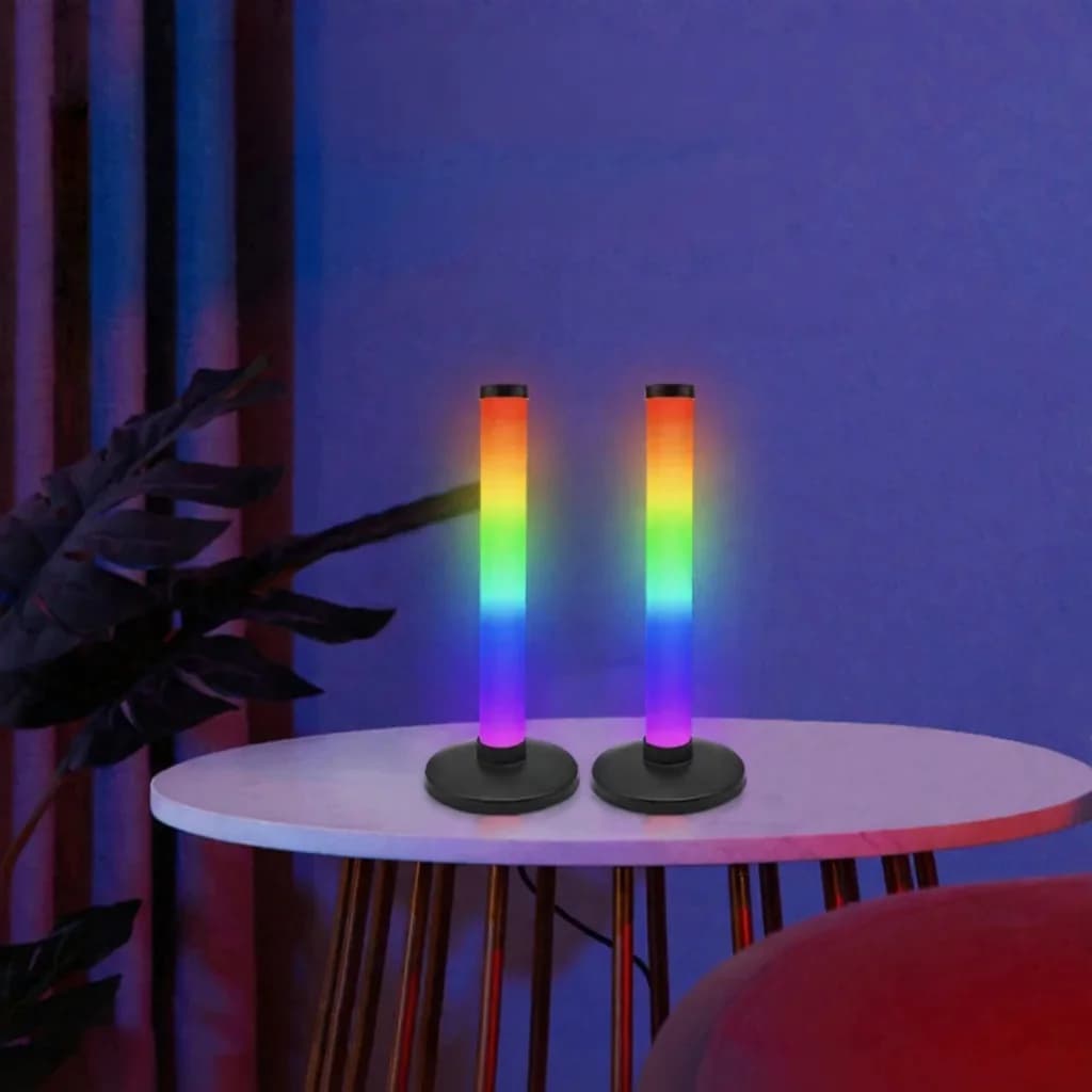 RGB atmosfærelys med lydsynk og app-styring for skrivebord