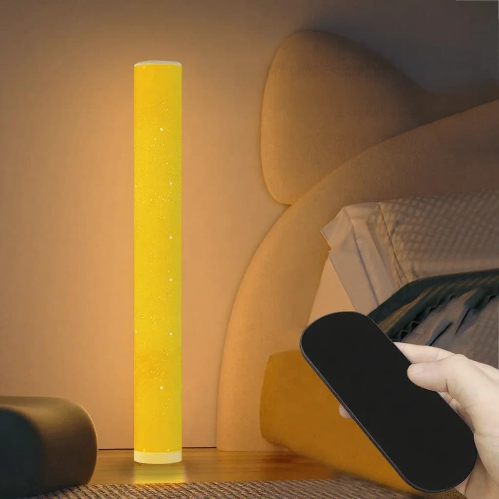 RGB LED-gulvlampe med stjernemønster, fjernkontroll og app