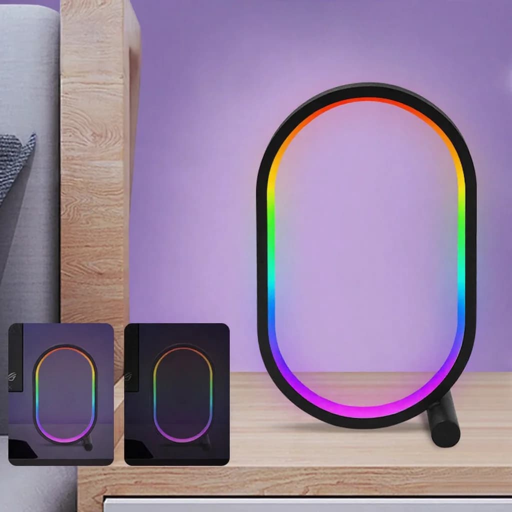 RGB skrivebordslampe med musikk-synk, app-styring og lydreaktive lys