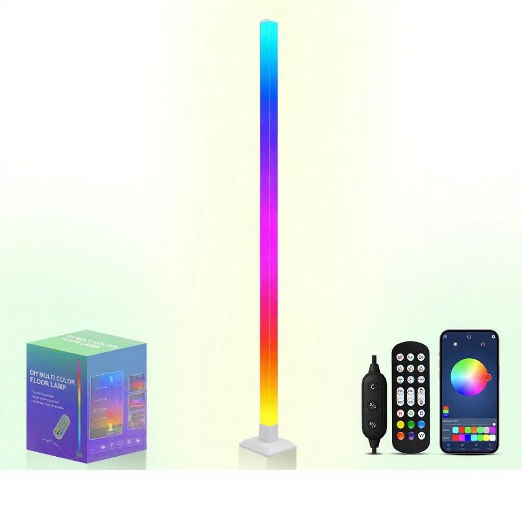 RGB Smart Gulvlampe med Musikk-synk og App-styrt LED-lys