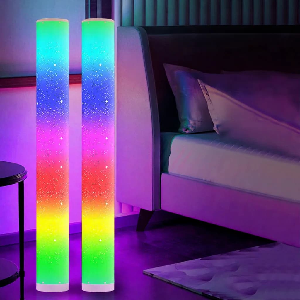 RGB LED-gulvlampe med stjerneeffekt og fjernkontroll