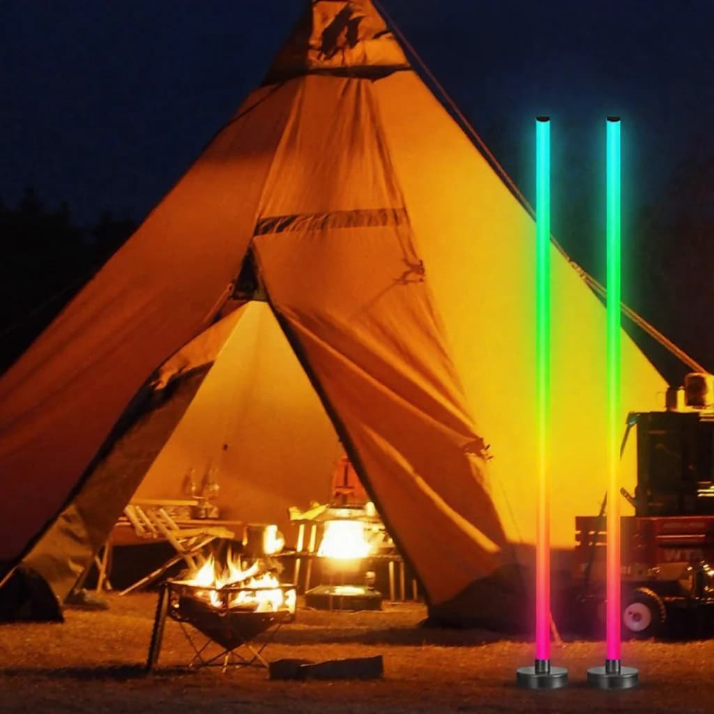 RGB gulvlampe med musikk-synk, 360° glød, app-kontroll for gaming