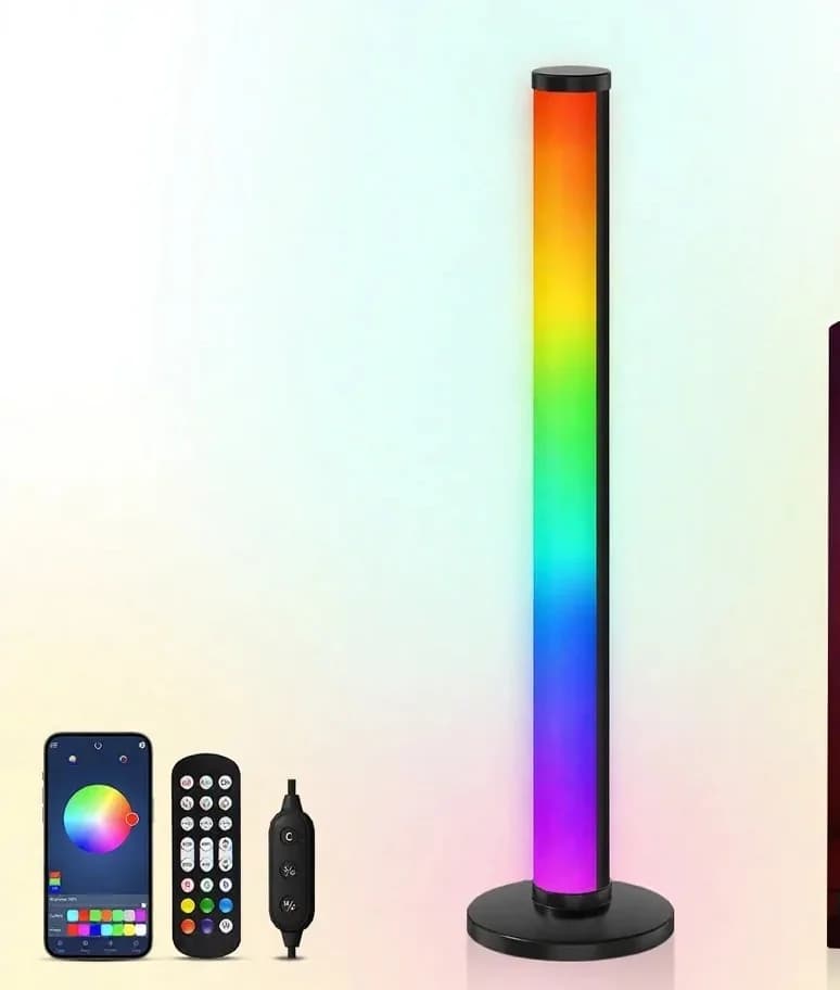 RGB LED skrivebordslampe med lydreagerende lys og app-styring