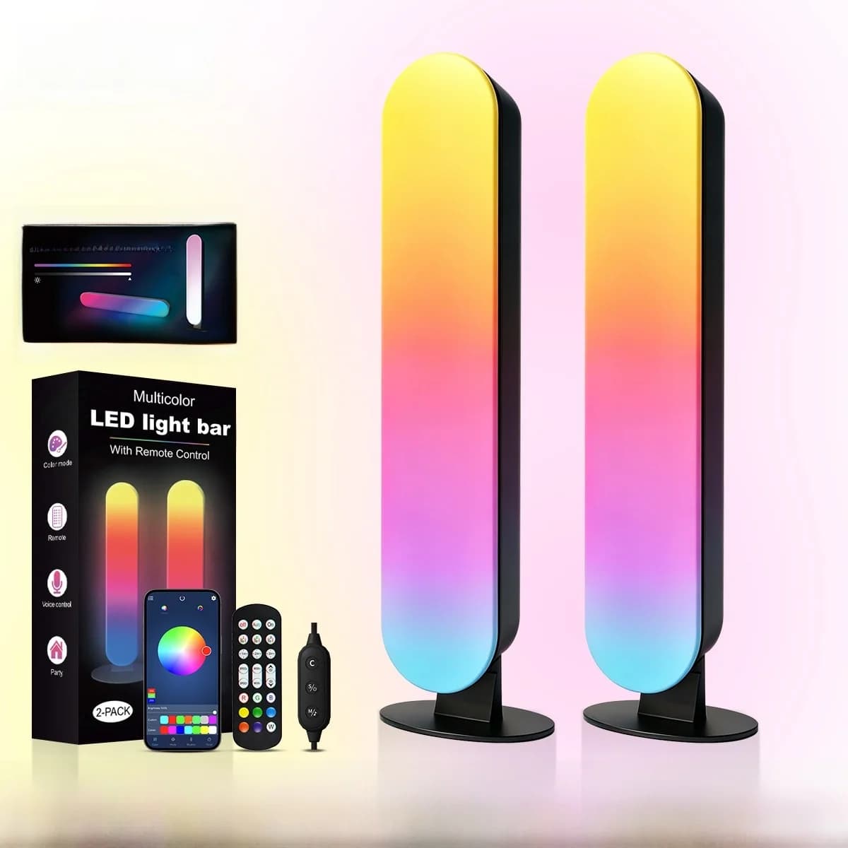 RGB LED-omgivelseslys med Bluetooth-musikksynkronisering og app-styring