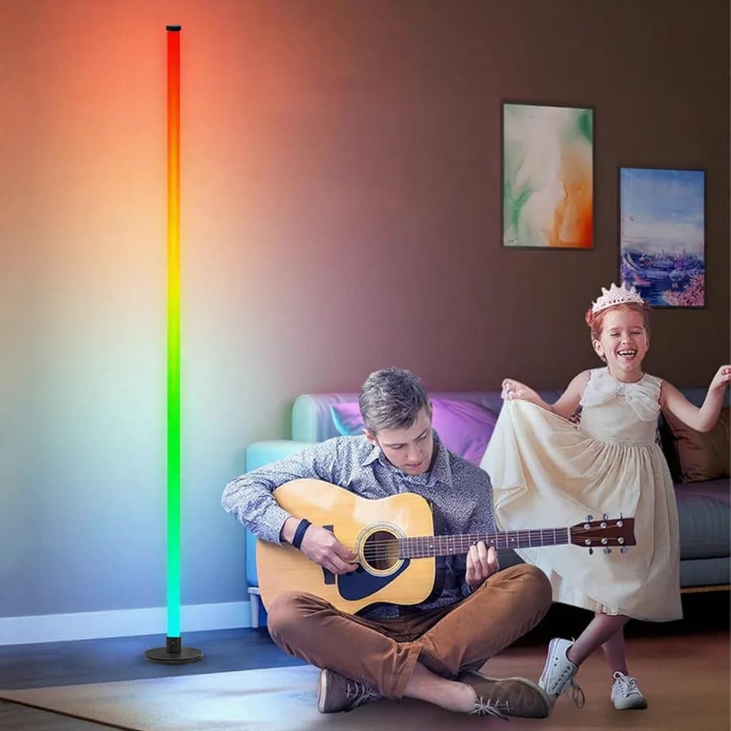 RGB LED-gulvlampe med app-styring for stuen