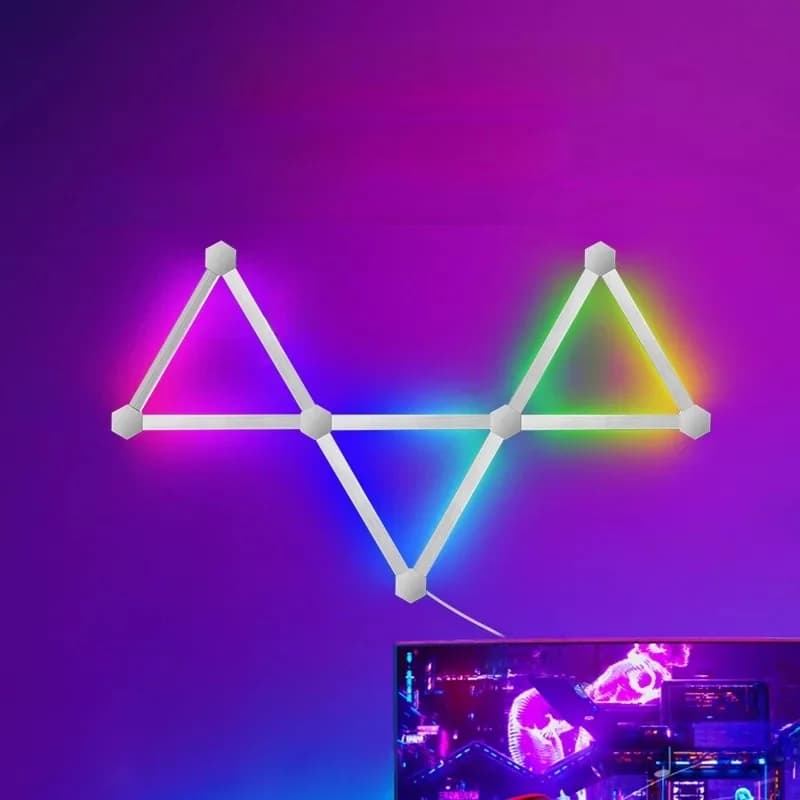 RGB smarte spleisede LED-vegglamper med app-styring og musikksynk