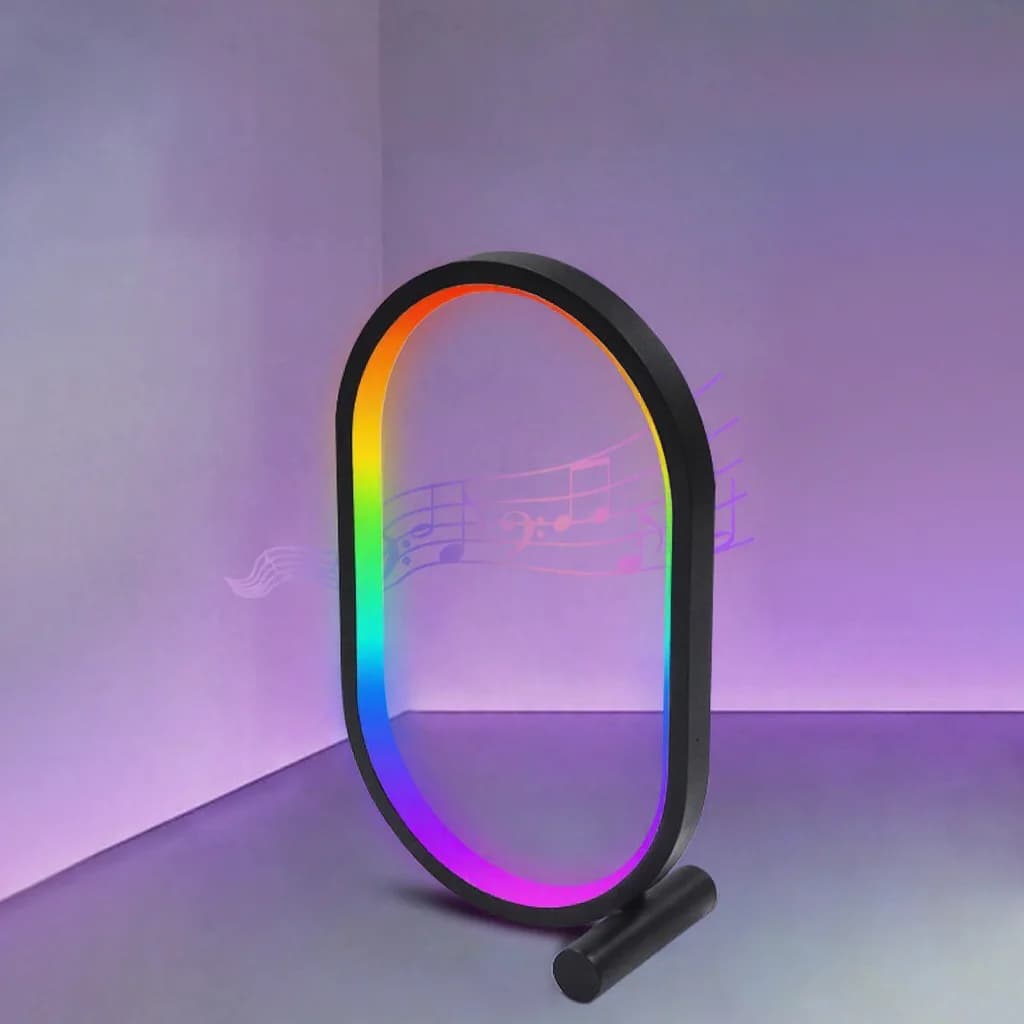 RGB skrivebordslampe med musikk-synk, app-styring og lydreaktive lys