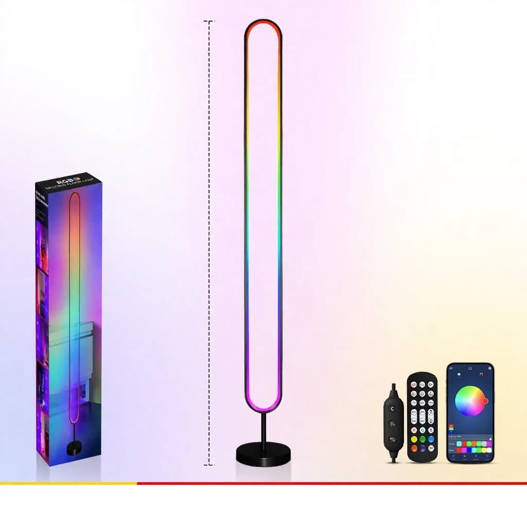 RGB LED lydaktivert atmosfærelys med app-styring