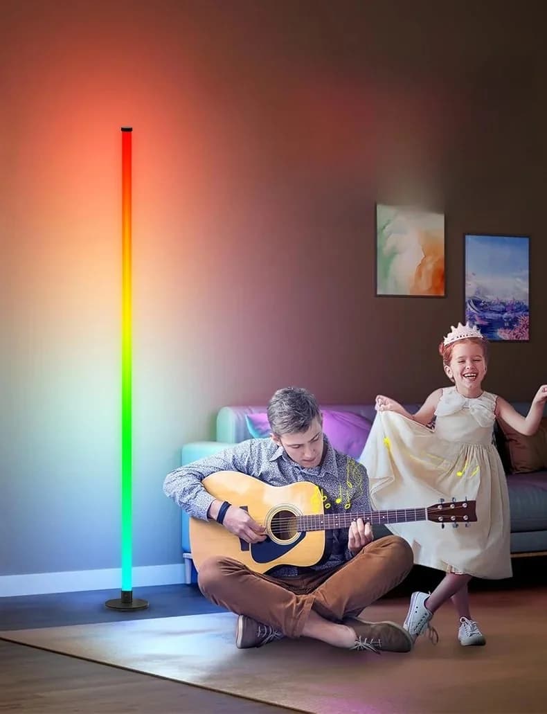 RGB LED-gulvlampe med app-styring for stuen