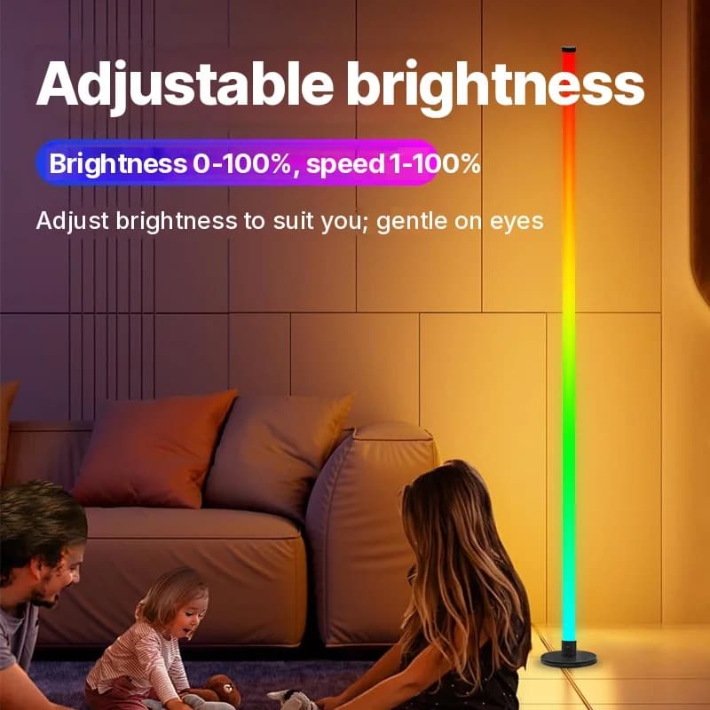 RGB LED-gulvlampe med app-styring for stuen