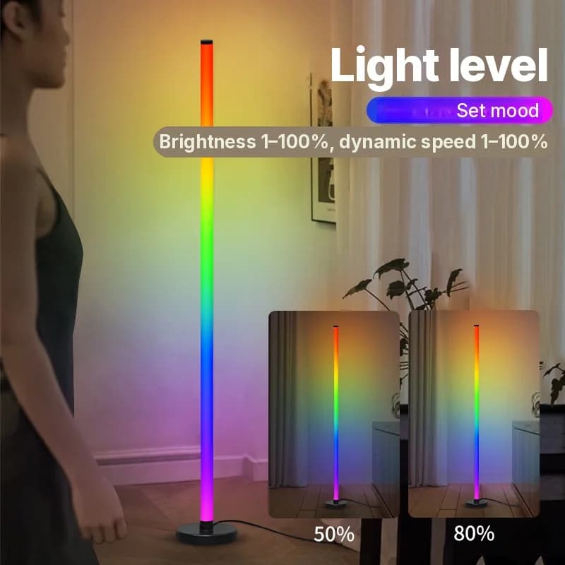 RGB modulær gulvlampe med musikk-synk og app-styring