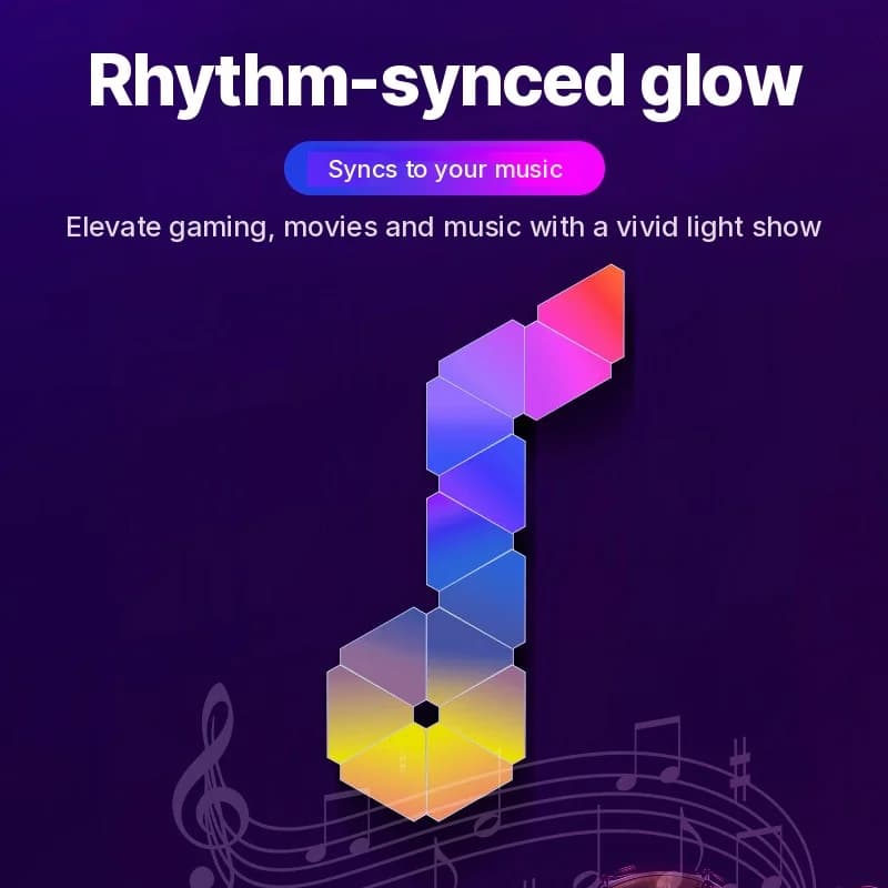Triangle Smart LED-vegglampe sett RGB atmosfære gaming dekor