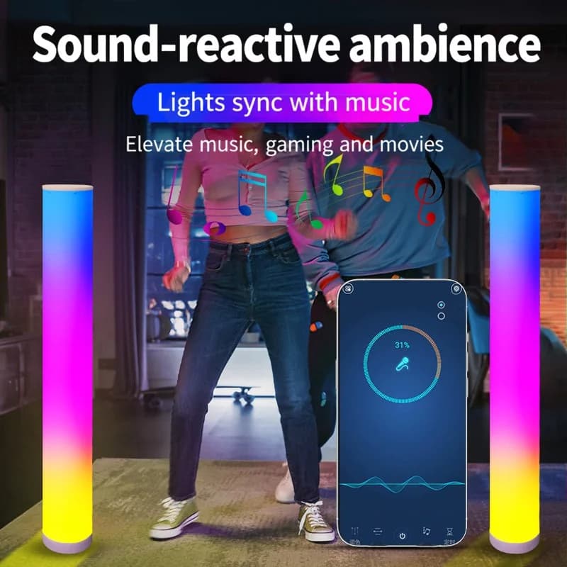 RGB gulvlampe med fjernkontroll og app-styring for gameroom