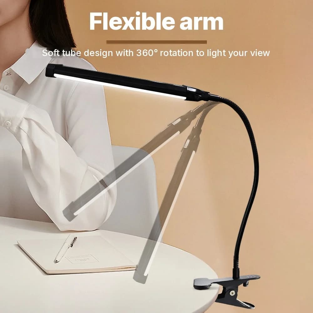 USB LED-klemmelampe for lesing og studier