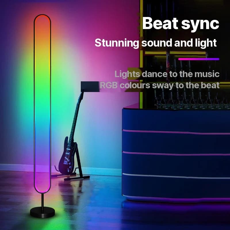 RGB LED lydaktivert atmosfærelys med app-styring
