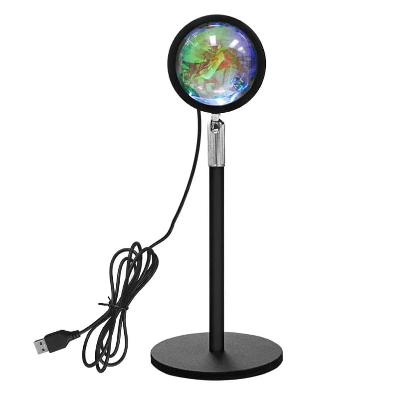 USB solnedgang-prosjektorlampe RGB atmosfærelys til skrivebordsdekor